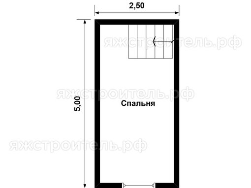 ДК-12 - каркасный дом 5.5х4 - планировка 2 этажа