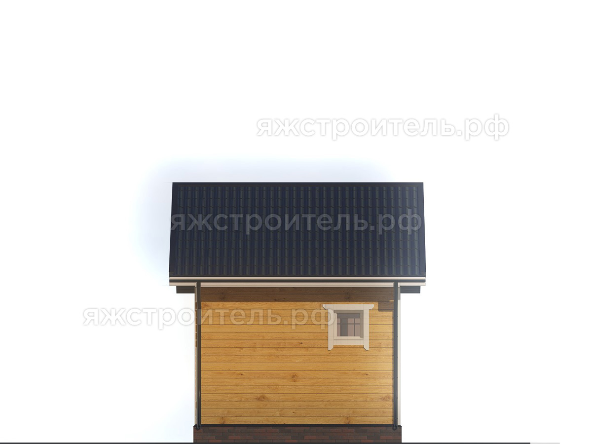 ББ-18 - баня из бруса 5.5х4 - фасад