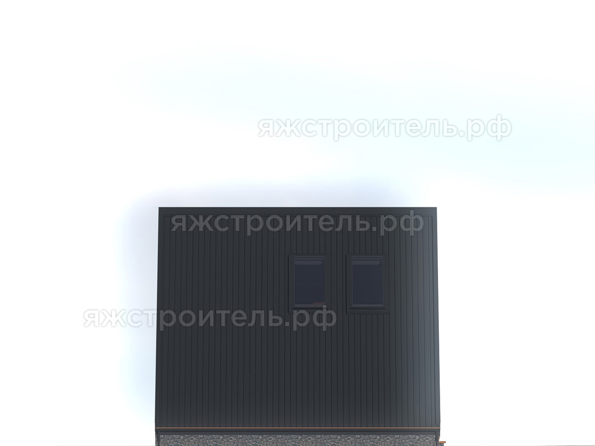 АФ-01 - дом в стиле А-фрейм 7х6 - фасад 2