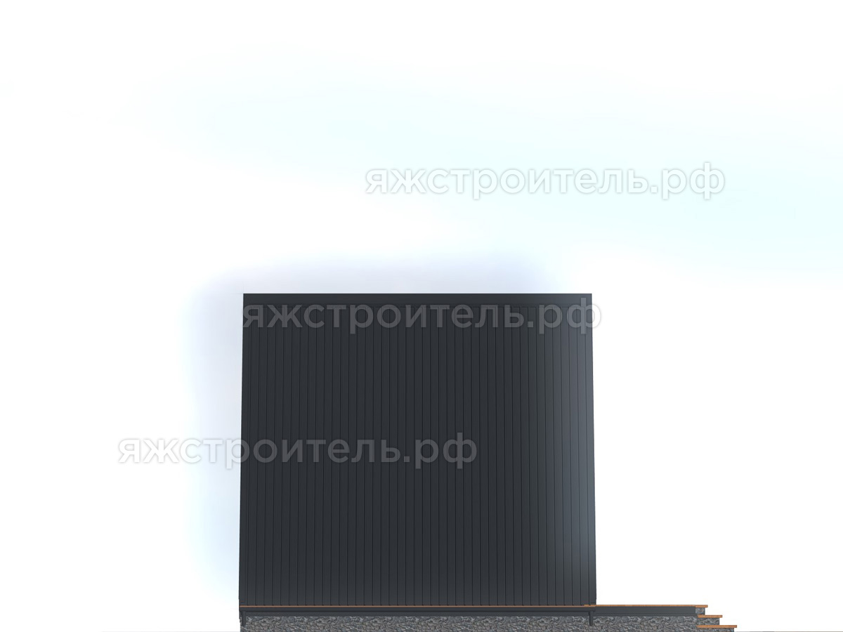 АФ-02 - дом в стиле А-фрейм 6х6 - фасад 2