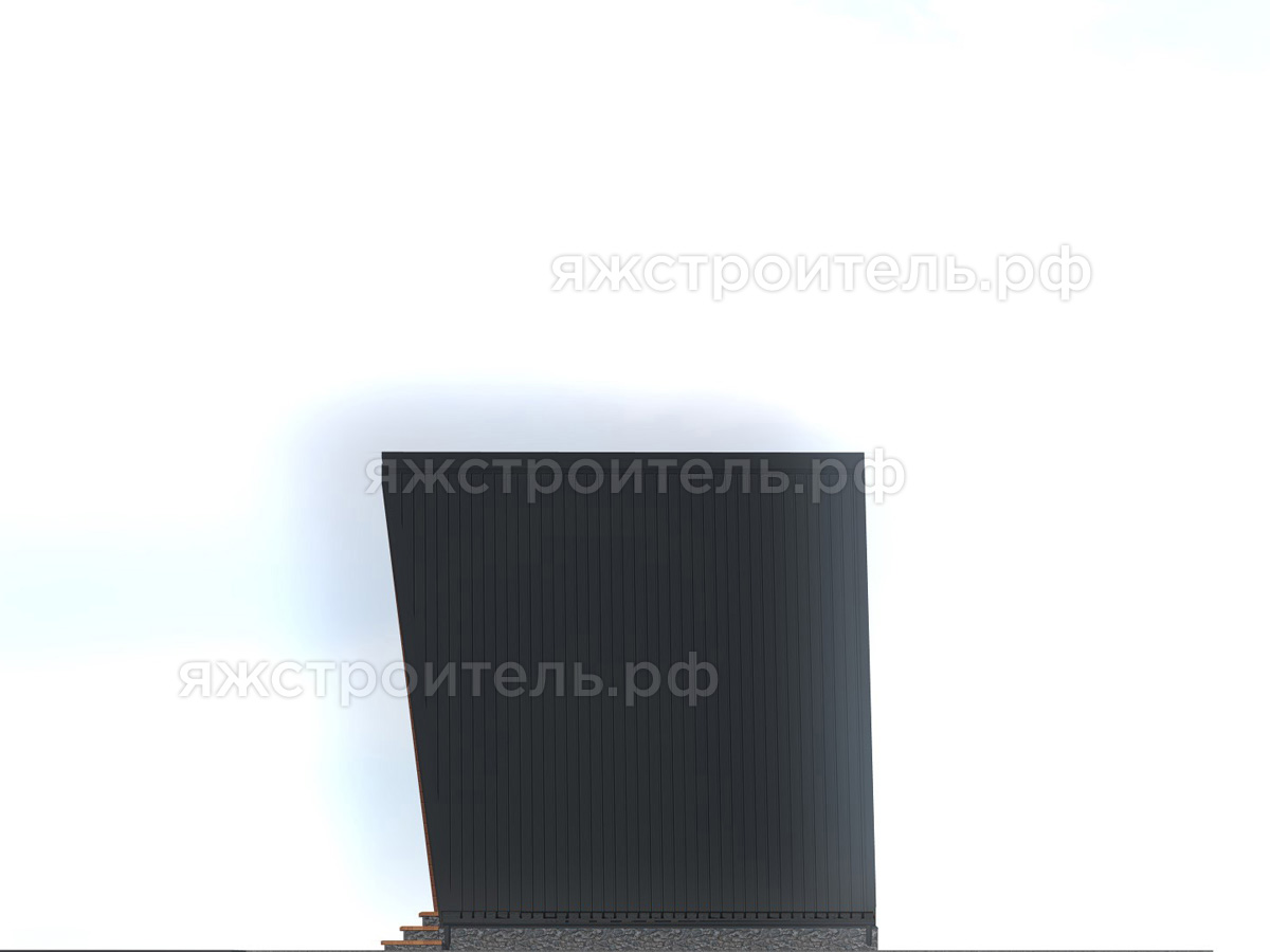 АФ-04 - дом в стиле А-фрейм 6х5 - фасад 4